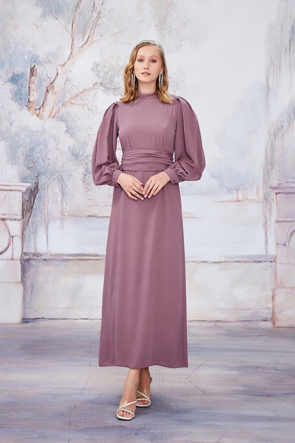 Gül Kurusu Nora Elbise - Görsel 3