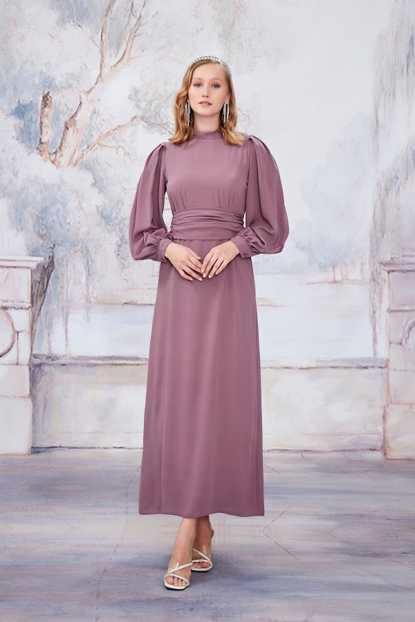 Gül Kurusu Nora Elbise - Görsel 3