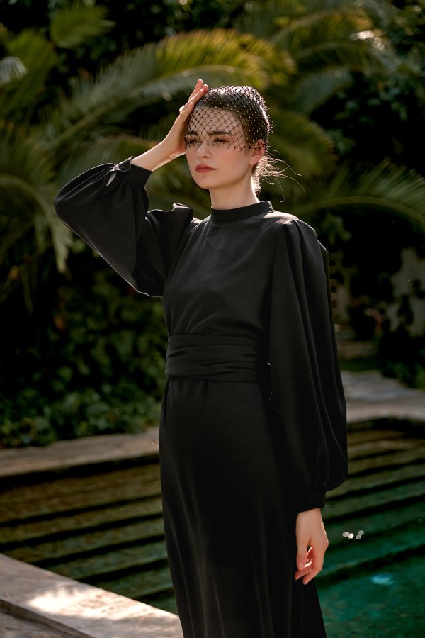 Siyah Nora Elbise - Görsel 8