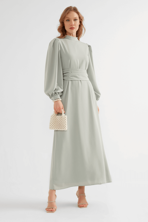 Mint Yeşili Nora Elbise - Görsel 2