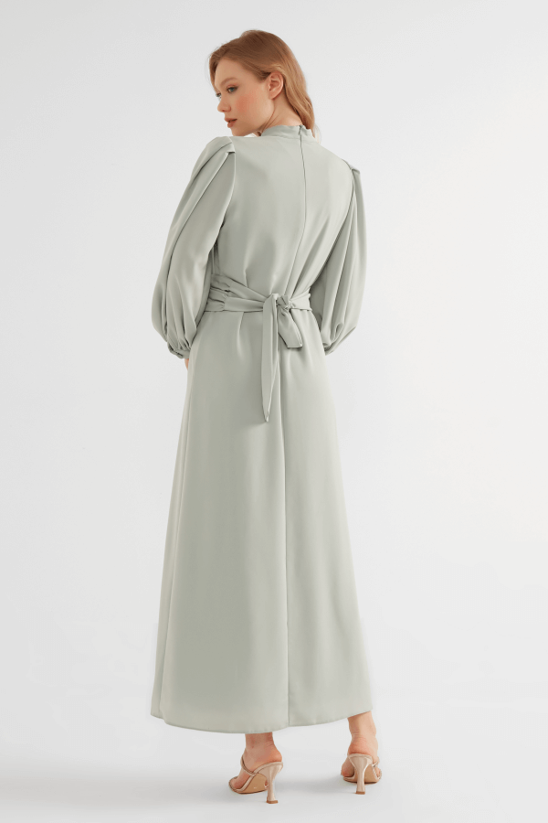 Mint Yeşili Nora Elbise - Görsel 5