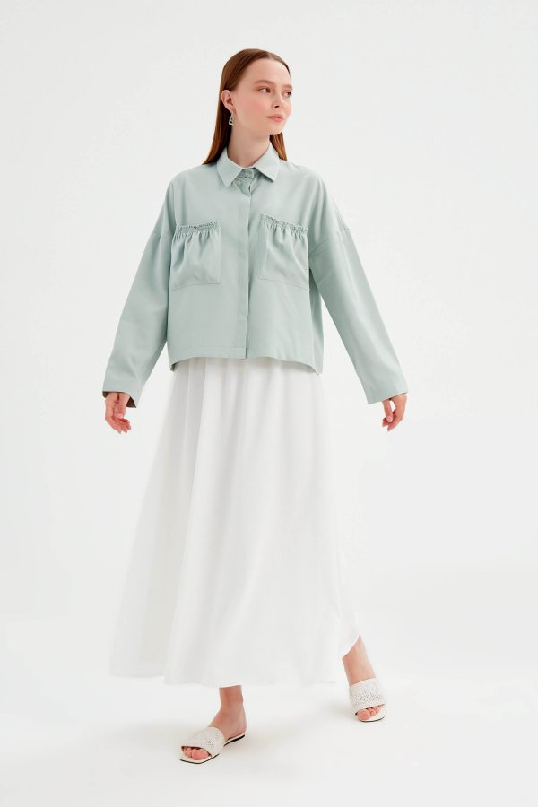 Mint Yeşili Misty Gömlek - Görsel 4