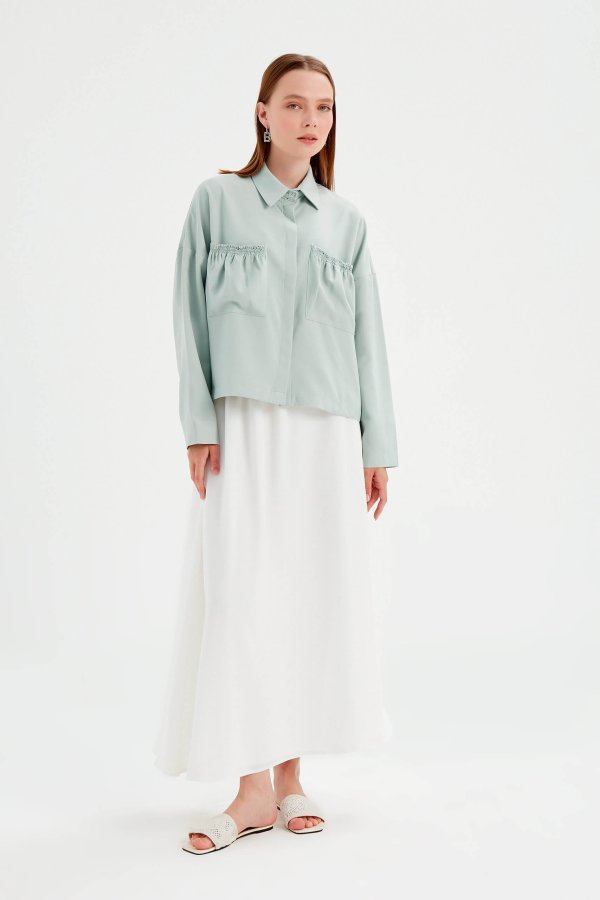 Mint Yeşili Misty Gömlek - Görsel 5