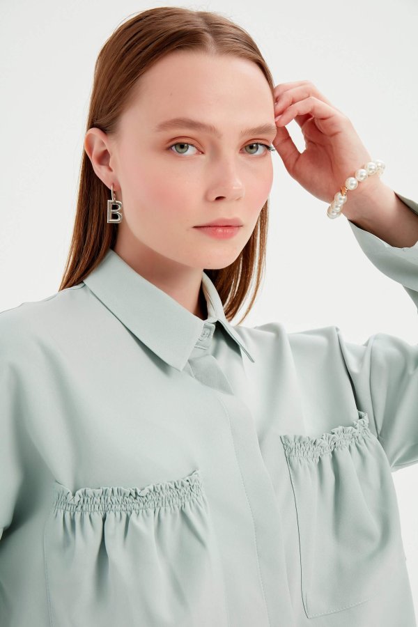 Mint Yeşili Misty Gömlek - Görsel 2