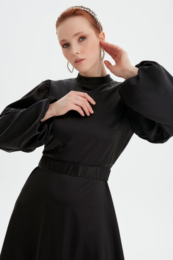 Siyah Alina Abiye - Görsel 6