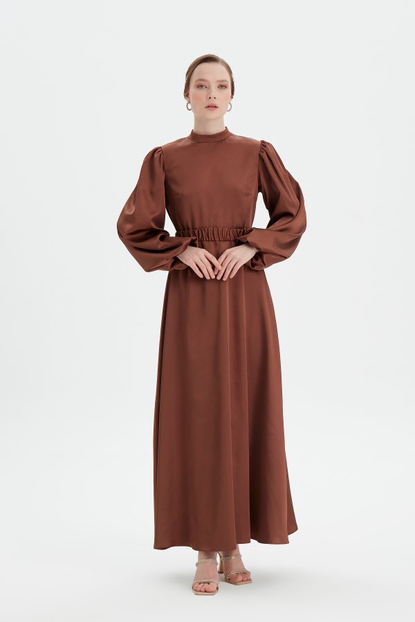 Kahverengi Alina Abiye - Görsel 2