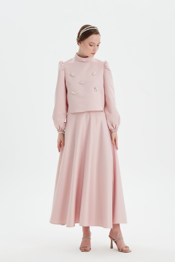 Pembe Leyza Abiye - Görsel 2