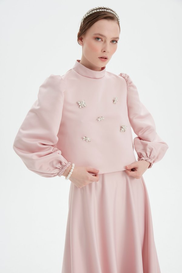 Pembe Leyza Abiye - Görsel 3