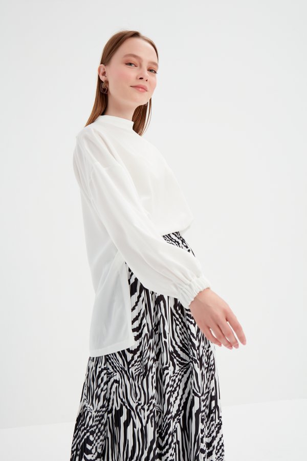 Zebra Desen Piliseli Etek - Görsel 3