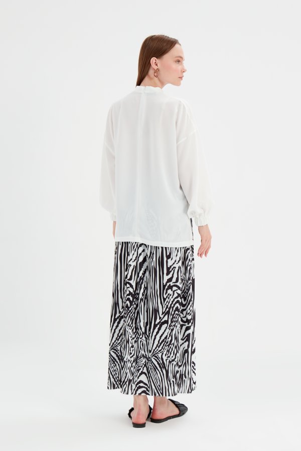 Zebra Desen Piliseli Etek - Görsel 7