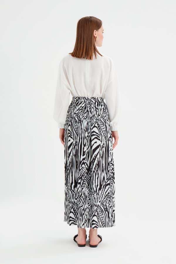 Zebra Desen Piliseli Etek - Görsel 8