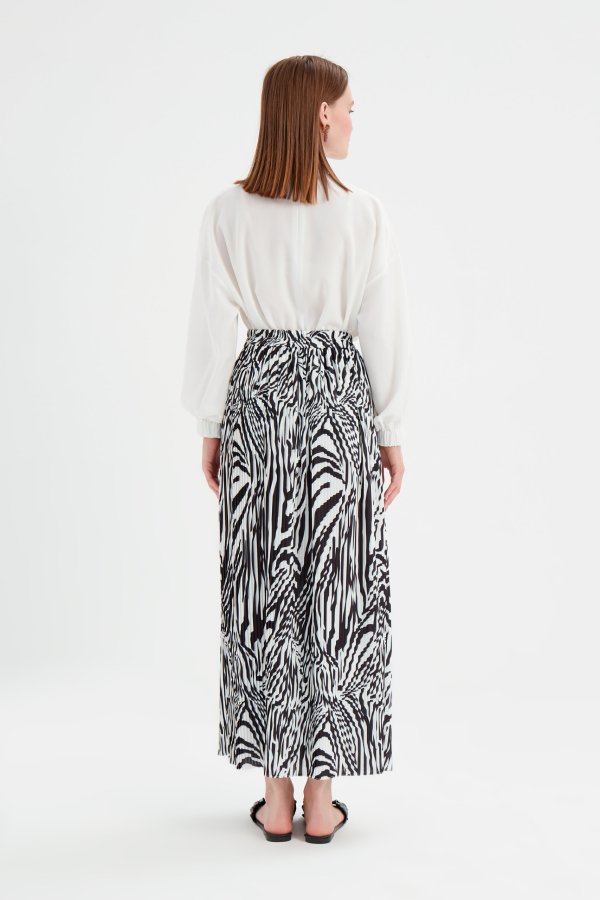 Zebra Desen Piliseli Etek - Görsel 8