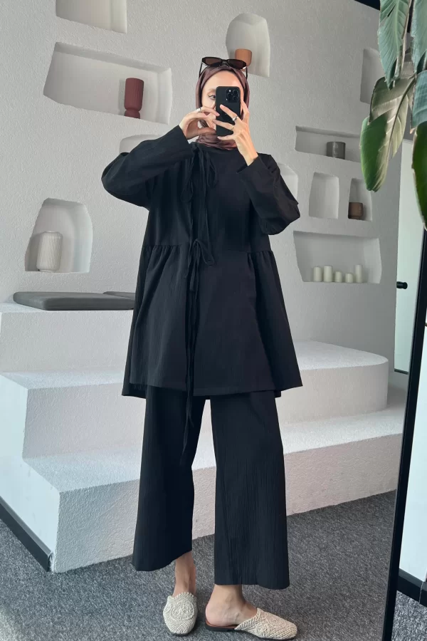 Siyah Müslin Takım - Görsel 2