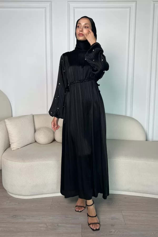 Siyah Taş Detaylı Abiye - Görsel 2