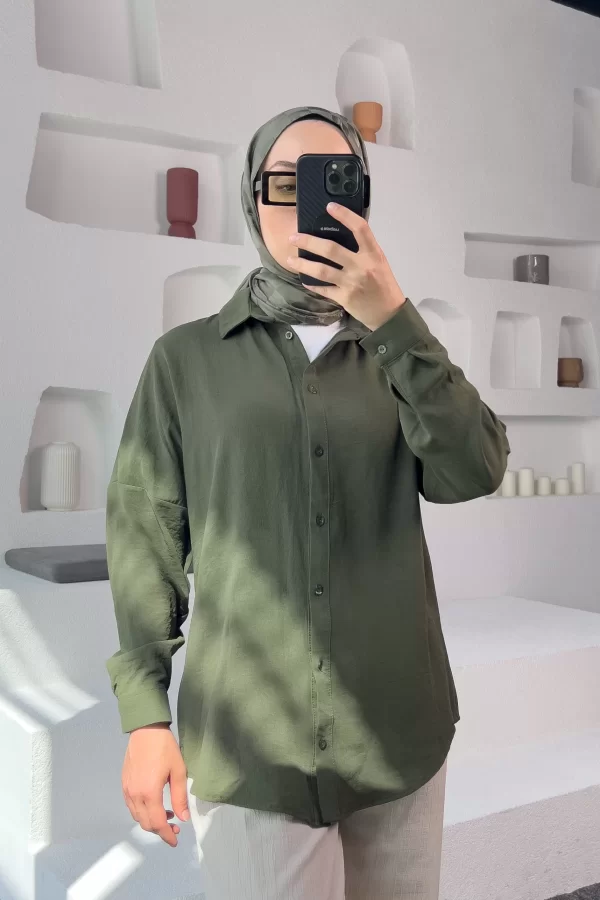 Haki Basic Gömlek