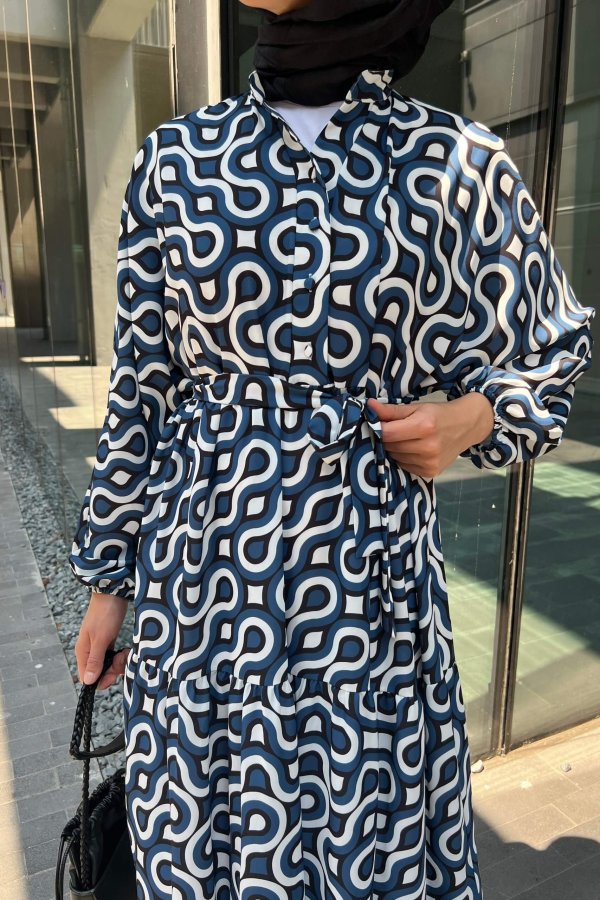 Mavi Moon Elbise - Görsel 9