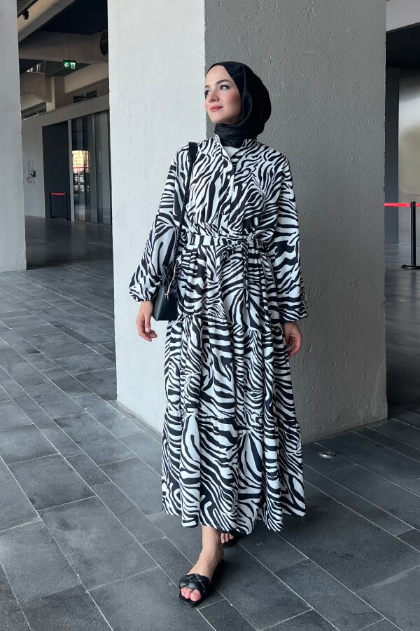 Zebra Desen Elbise - Görsel 2