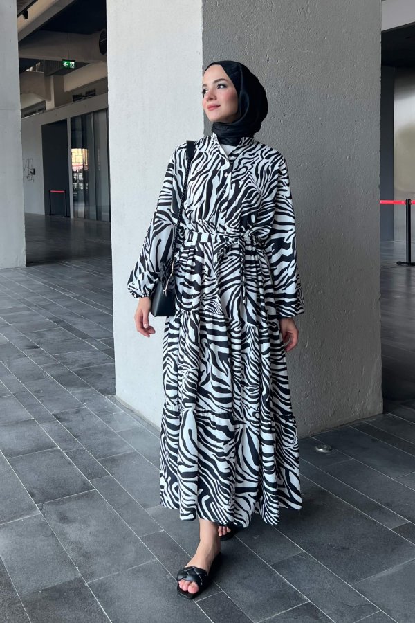 Zebra Desen Elbise - Görsel 2