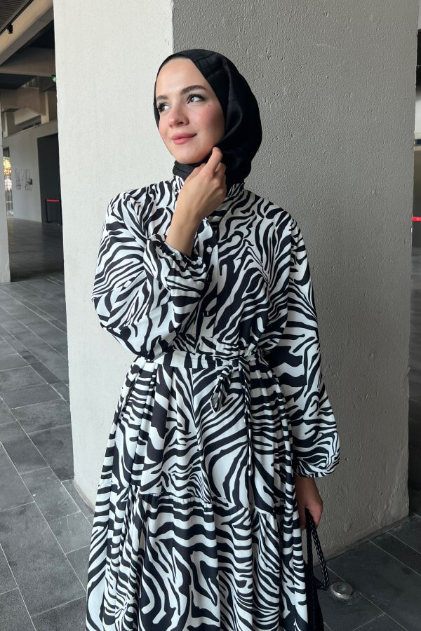 Zebra Desen Elbise - Görsel 6