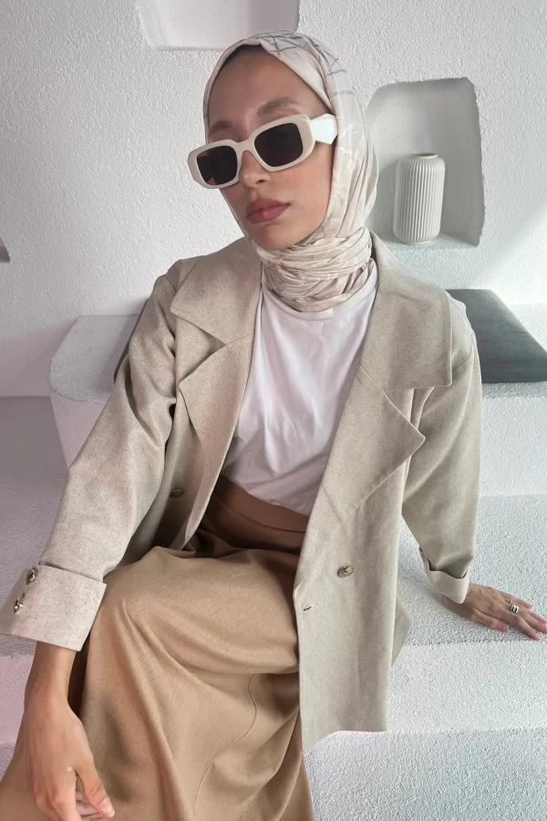 Keten Blazer Ceket - Görsel 4