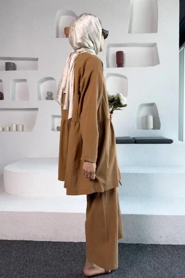 Camel Müslin Takım - Görsel 5