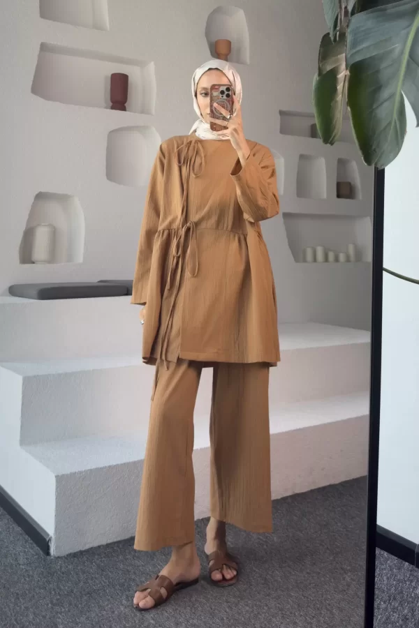 Camel Müslin Takım - Görsel 2