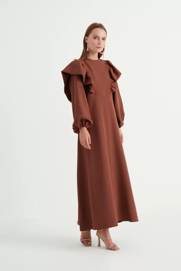 Kahverengi Lady Abiye - Görsel 2