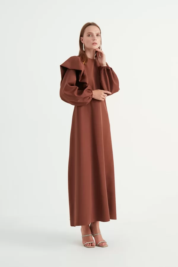Kahverengi Lady Abiye - Görsel 3
