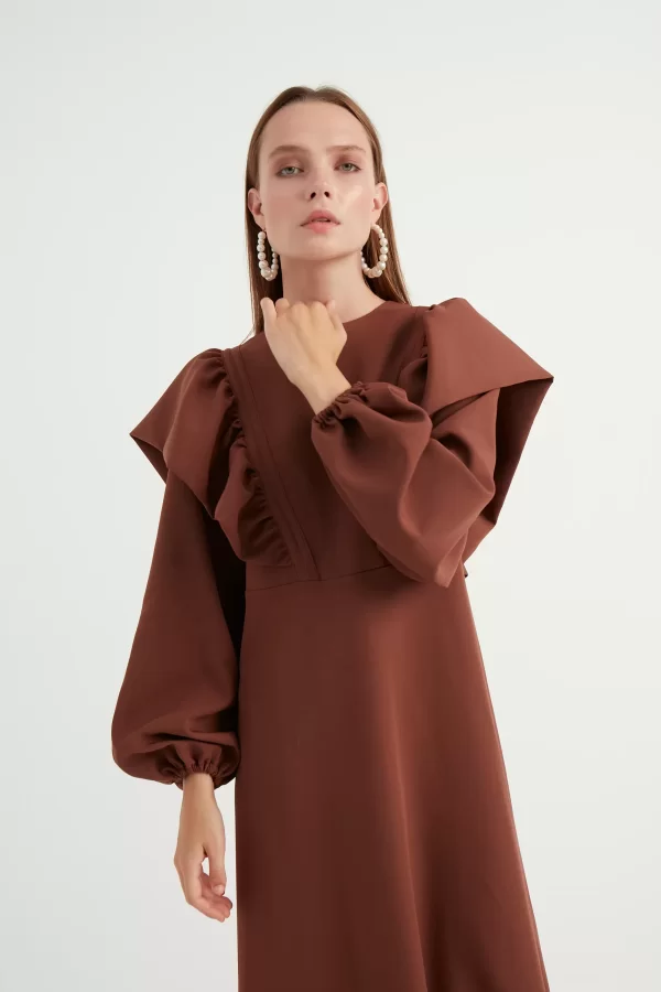 Kahverengi Lady Abiye - Görsel 6