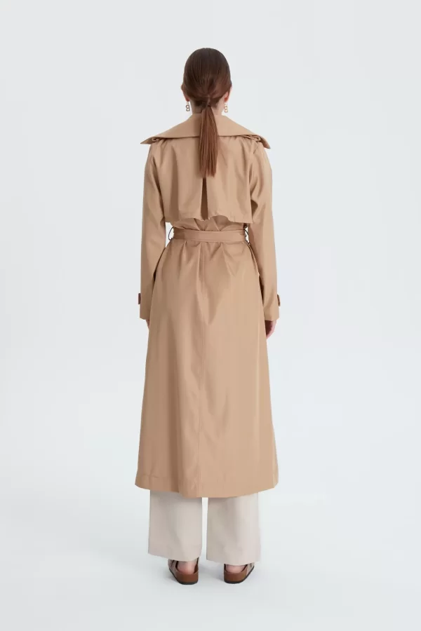 Camel Classic Kemerli Trençkot - Görsel 9