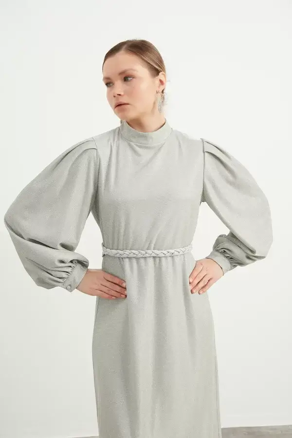 Mint Yeşili Jesse Elbise - Görsel 5