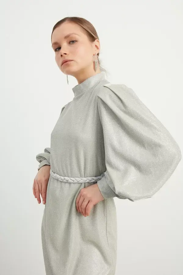 Mint Yeşili Jesse Elbise - Görsel 7