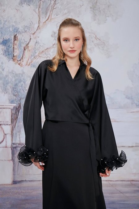Siyah Aurora Kimono