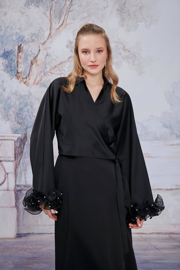 Siyah Aurora Kimono