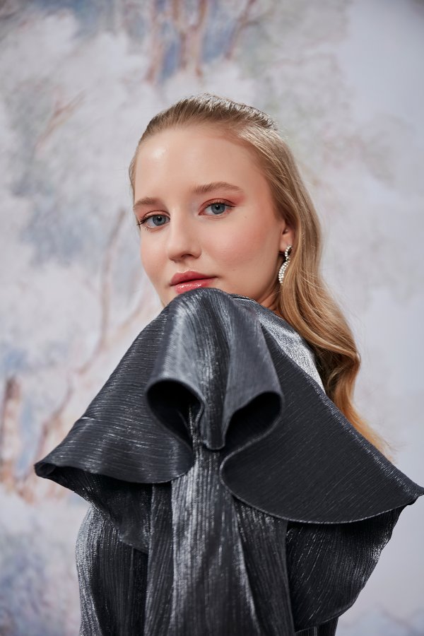 Füme Sofia Elbise - Görsel 5