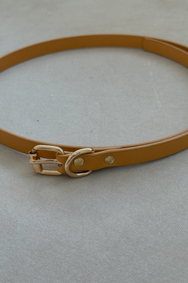 Camel Gold Tokalı Deri Kemer - Görsel 2