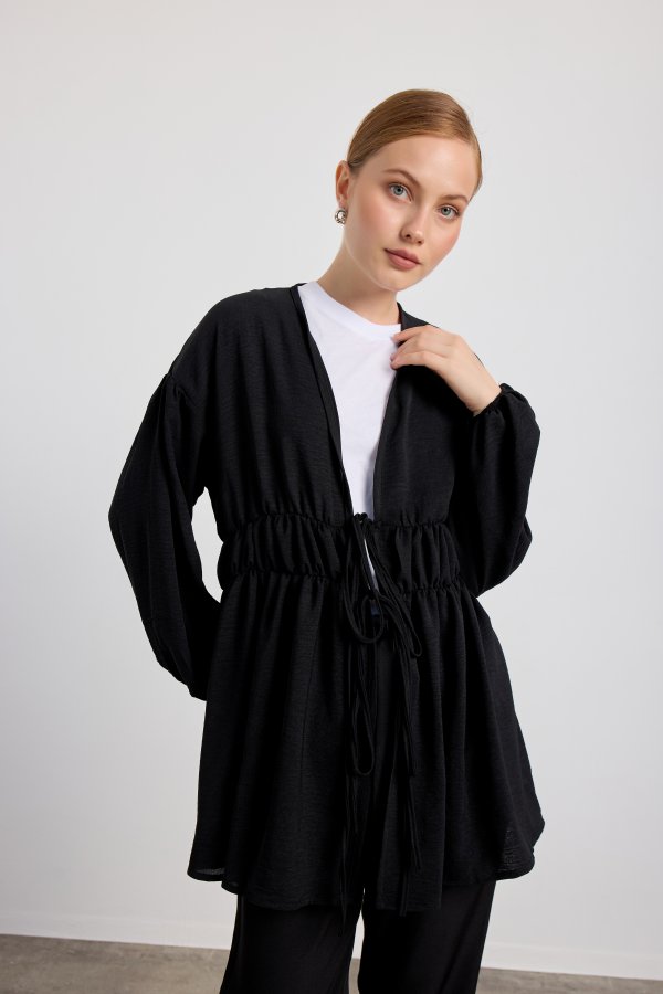 Siyah Ayrobin Tunik - Görsel 6
