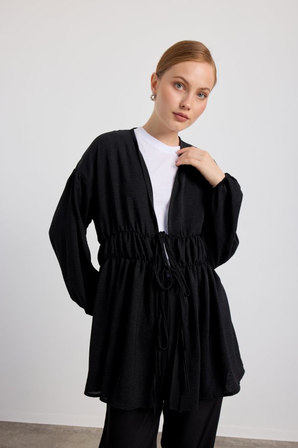 Siyah Ayrobin Tunik - Görsel 6