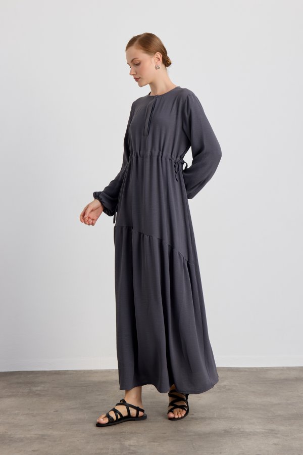 Füme Ayrobin Elbise - Görsel 4