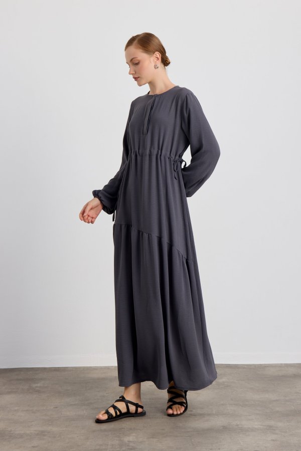 Füme Ayrobin Elbise - Görsel 4