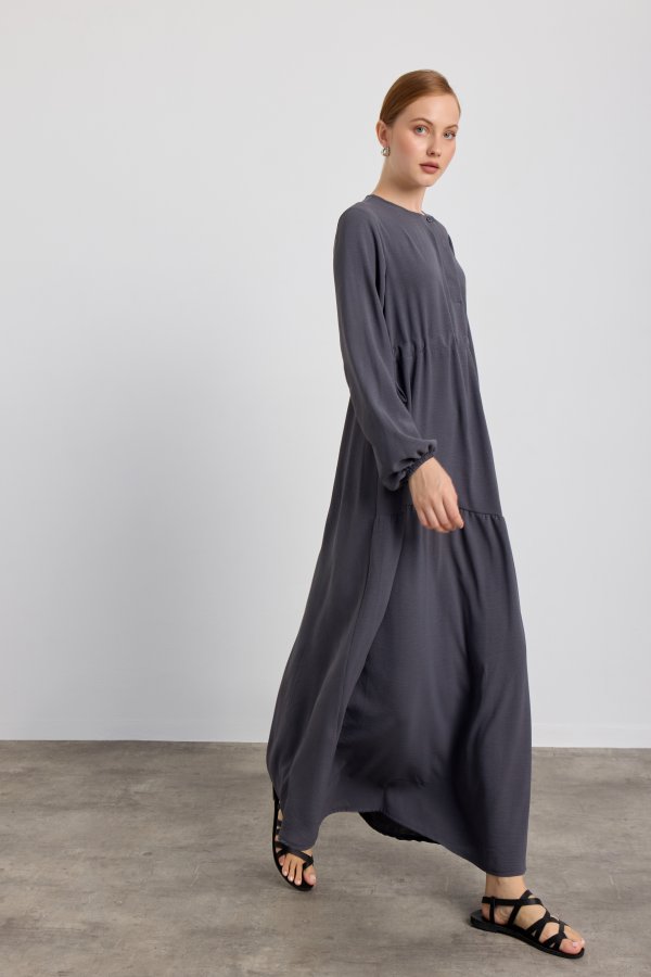 Füme Ayrobin Elbise - Görsel 6