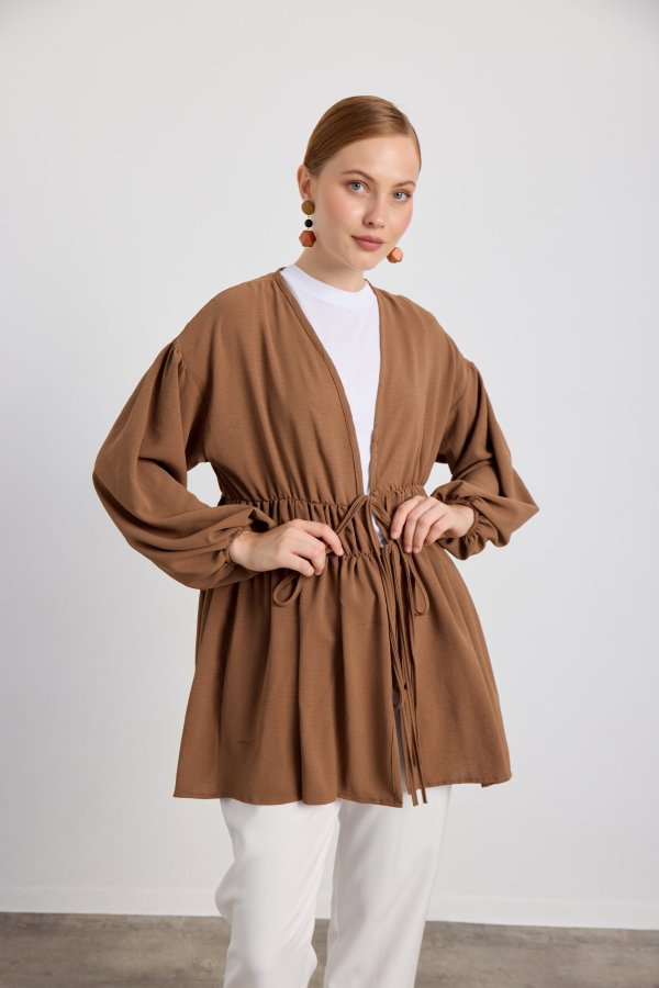 Kahverengi Ayrobin Tunik - Görsel 2