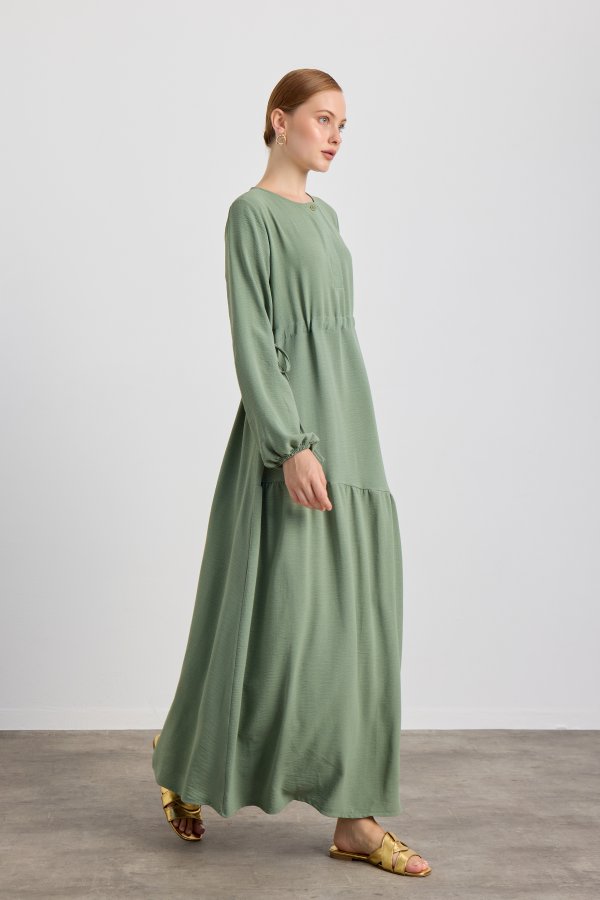 Mint Yeşili Ayrobin Elbise - Görsel 3
