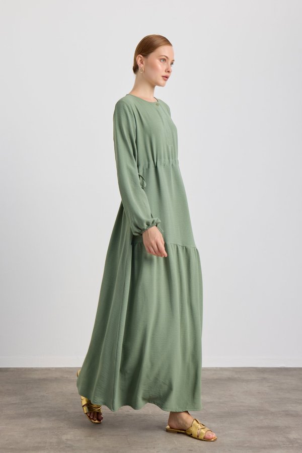 Mint Yeşili Ayrobin Elbise - Görsel 3