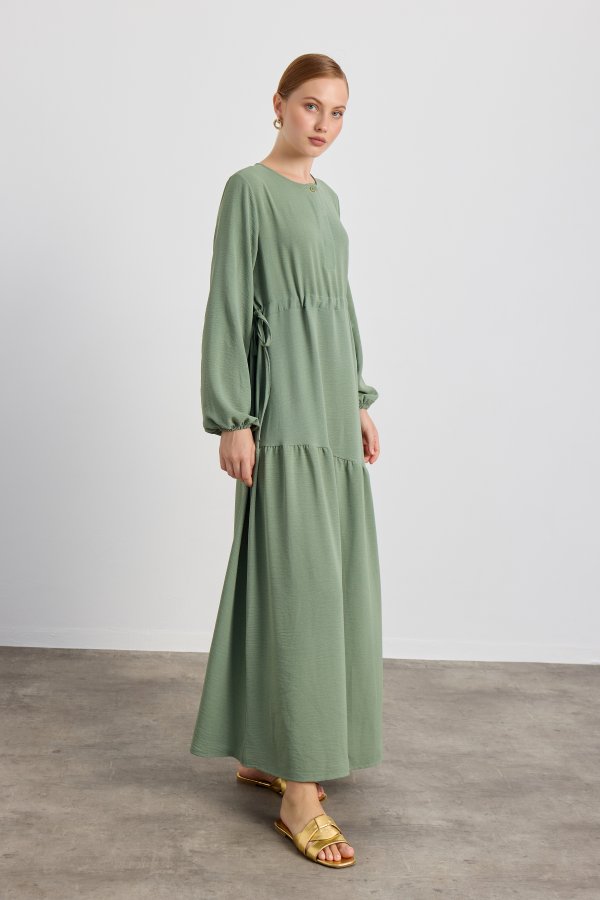 Mint Yeşili Ayrobin Elbise - Görsel 4