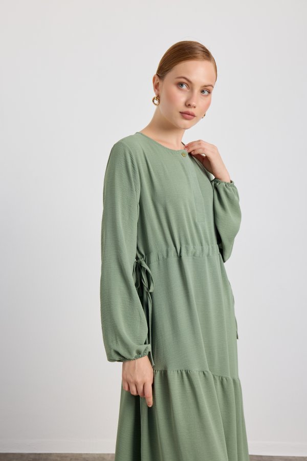 Mint Yeşili Ayrobin Elbise - Görsel 5