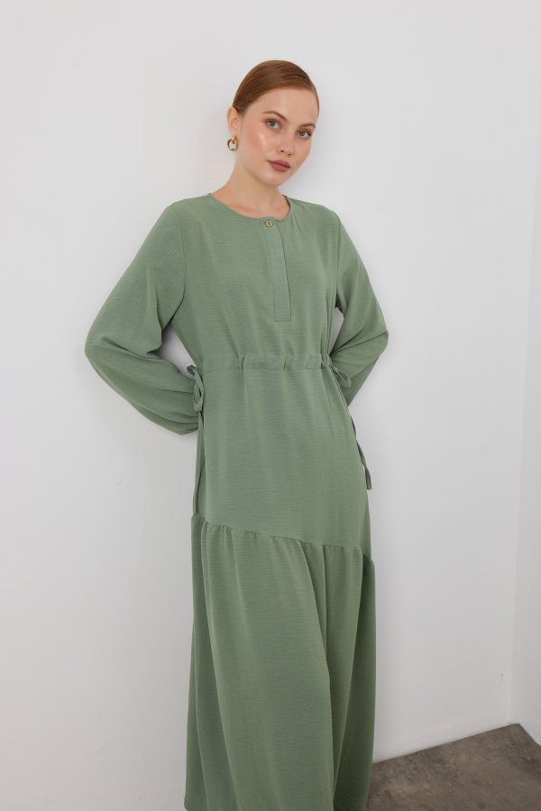 Mint Yeşili Ayrobin Elbise - Görsel 7