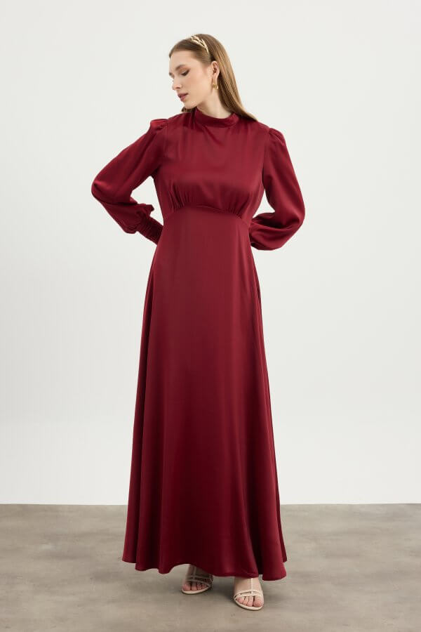 Bordo Elena Elbise - Görsel 2