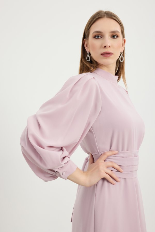 Lila Nora Elbise - Görsel 8