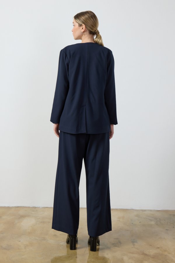 Lacivert Wide Leg Pantolon - Görsel 6